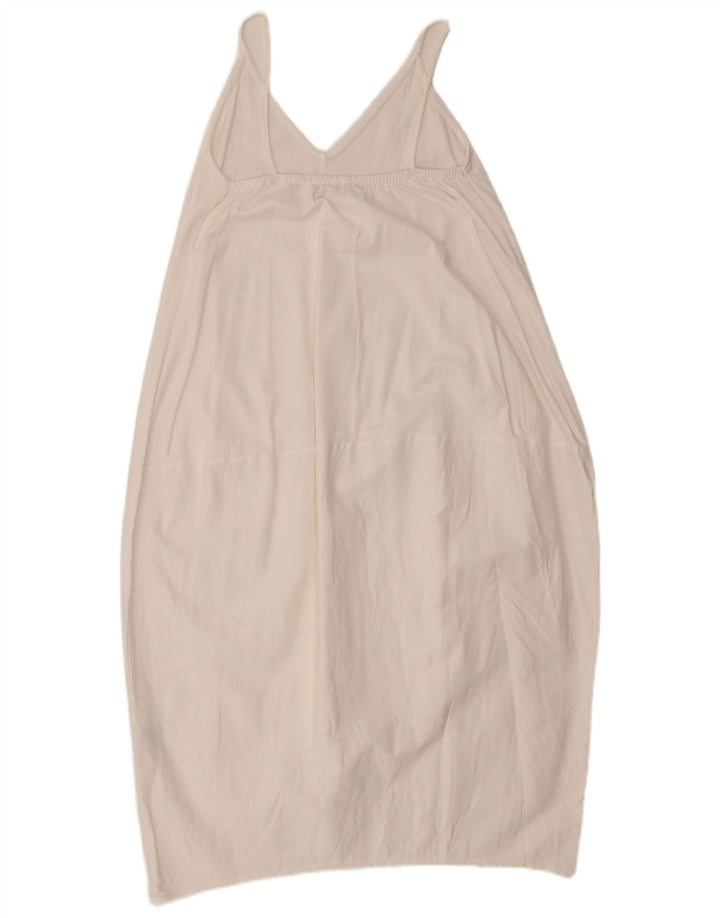 Zara Damen Sommerkleid UK 10 Small Weiße Baumwolle