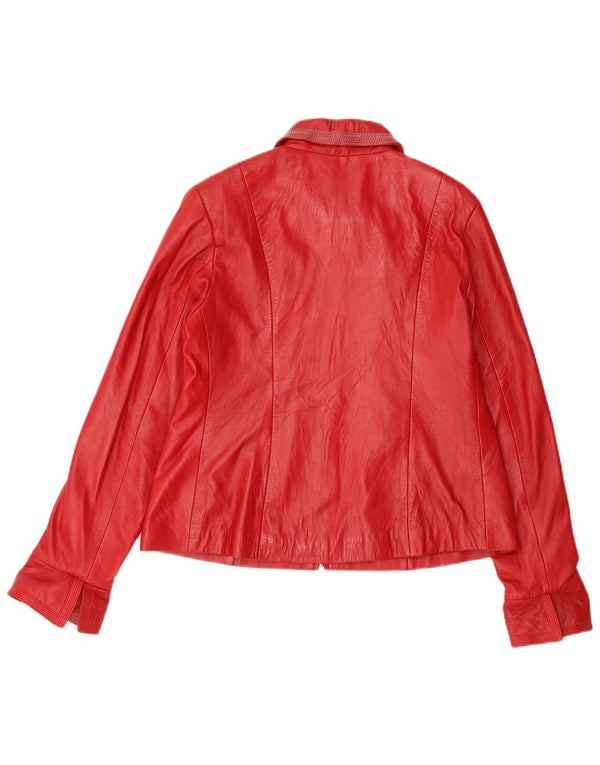 Vintage Damen Lederjacke UK 24 4XL Rot