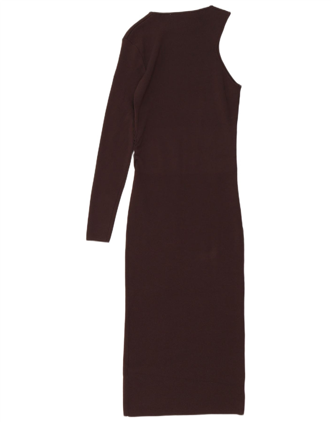 Zara Damen One-Shoulder-Kleid UK 12 Mittelbraun