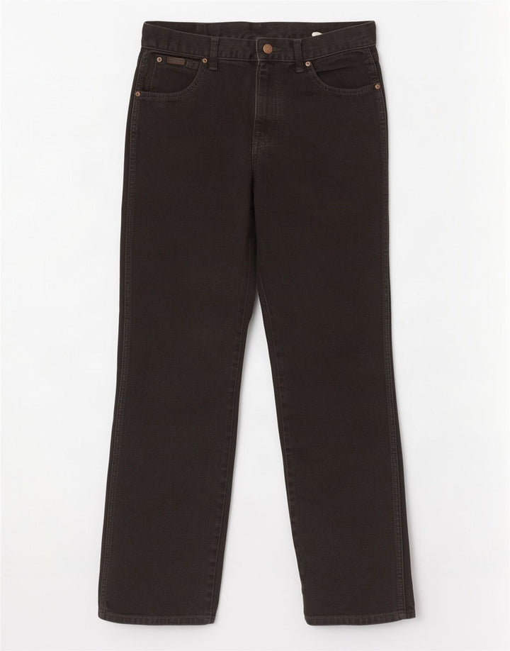 Wrangler Herren Texas Straight Jeans W32 L32 Schwarze Baumwolle
