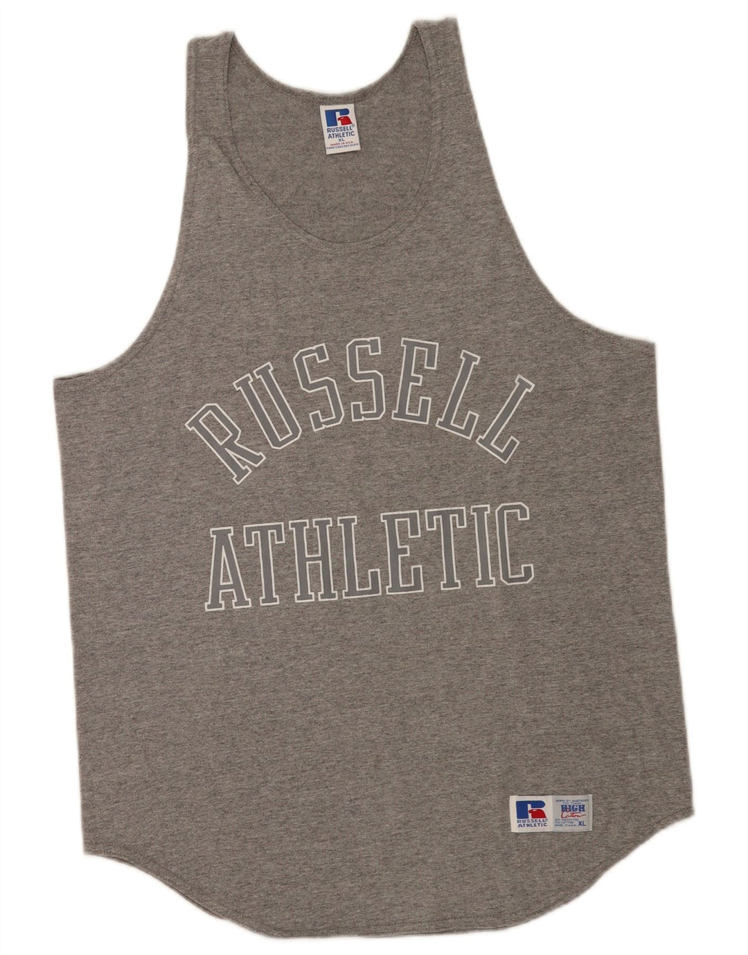 Russell Athletic Herren Grafik-Weste Top XL Grau Polyester