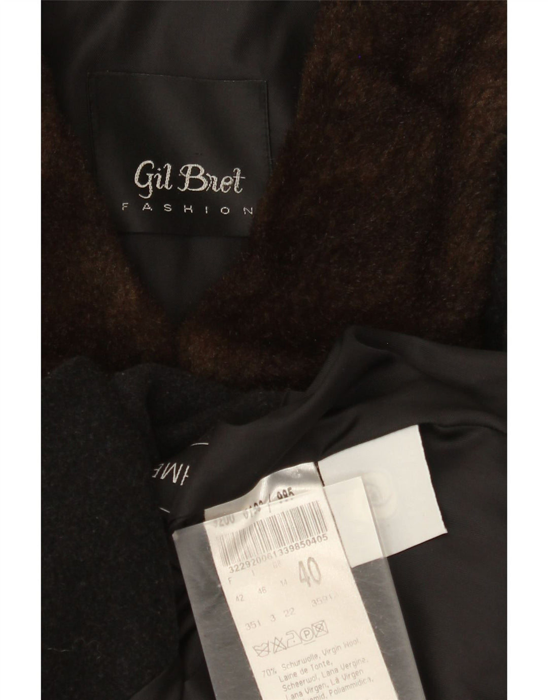 Gil Bret Damenmantel UK 14 Mittelschwarze Wolle