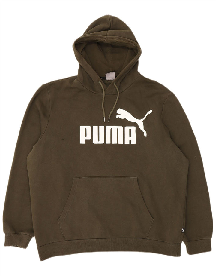 Puma Herren Graphic Hoodie Pullover XL Khaki Baumwolle