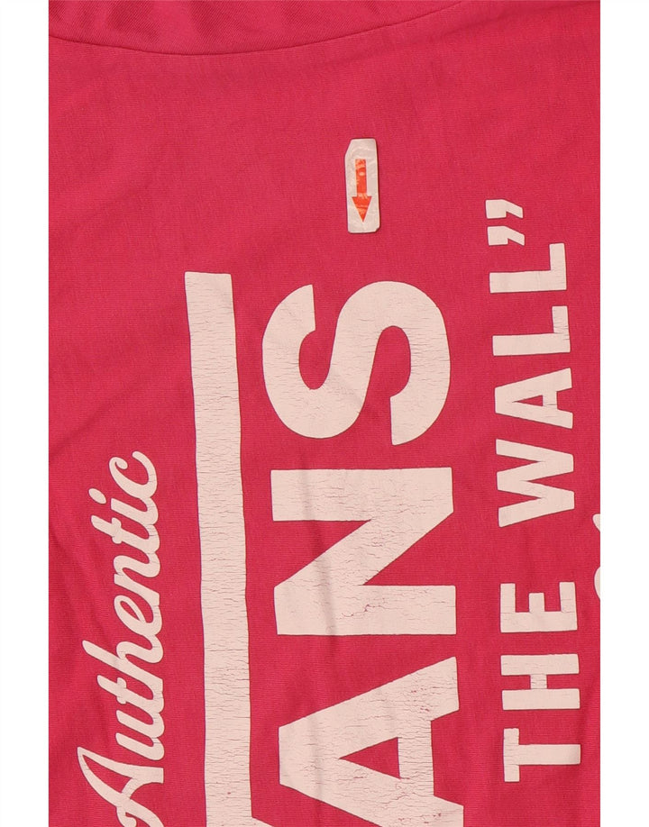 Vans Herren Slim Fit Grafik-T-Shirt-Oberteil Mittelrosa
