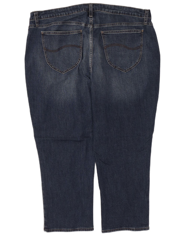 Lee Damen Riders Mid Rise Capri Jeans US 20 3XL W40 L23 Marineblaue Baumwolle