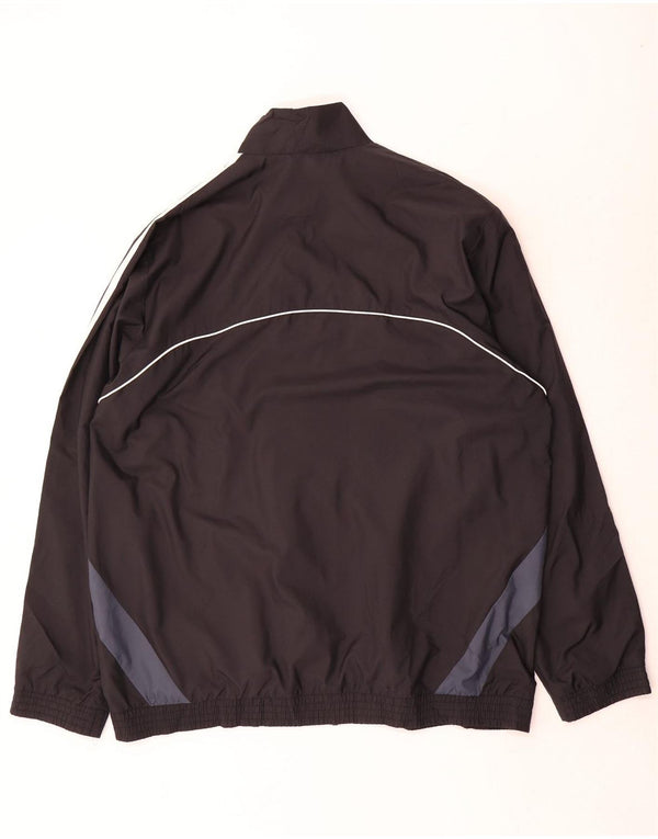 Adidas Herren Trainingsanzug Top Jacke UK 46/48 XL Schwarz Colourblock Polyester