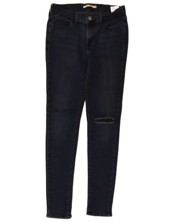 Levi's Damen 710 Distressed Super Skinny Jeans W29 L30 Blaue Baumwolle