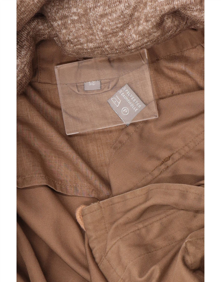 Vintage Herren Militärjacke mit Kapuze IT 52 XL Beige Polyester