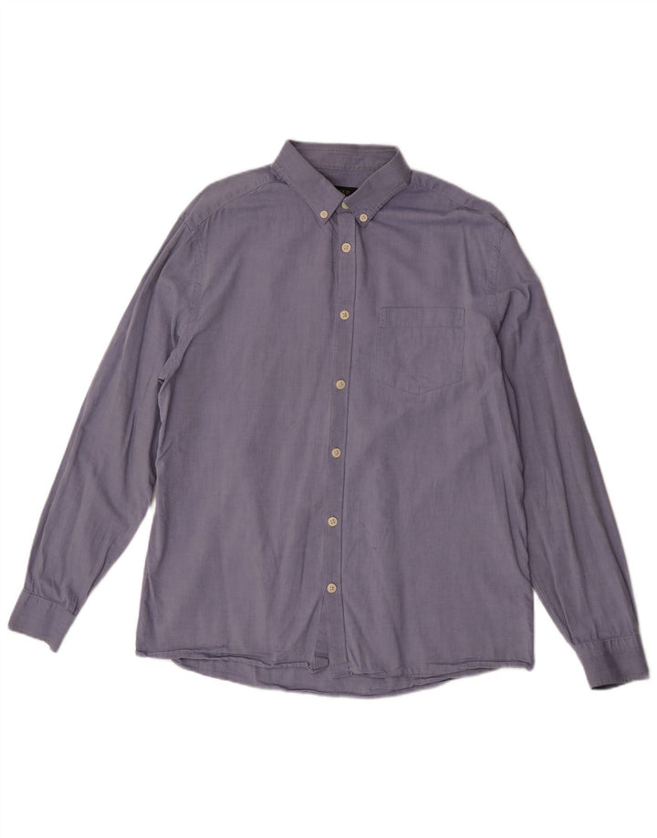 Jaeger Herrenhemd, groß, aus blauer Baumwolle