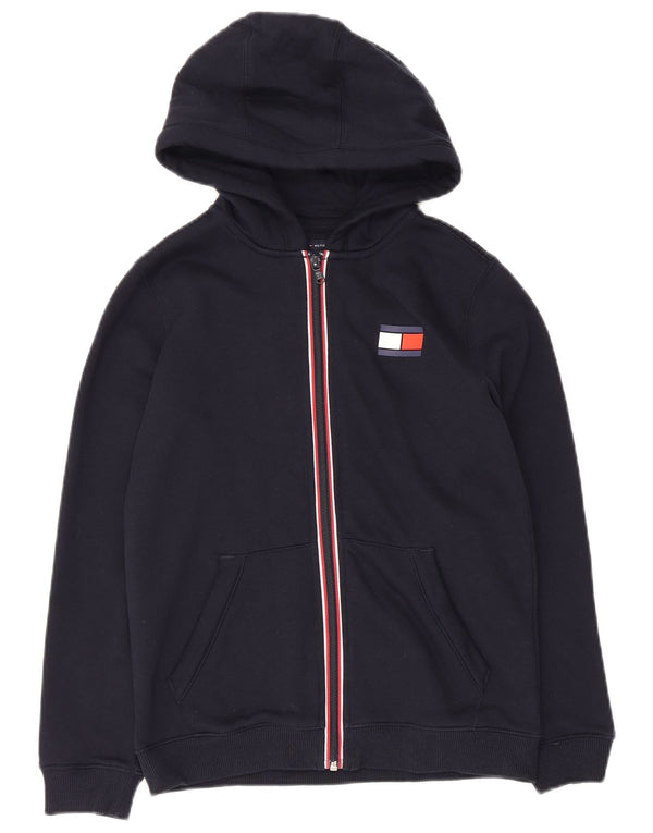 Tommy Hilfiger Kapuzenpullover mit Reißverschluss für Jungen, 12–13 Jahre, groß, marineblau, Baumwolle