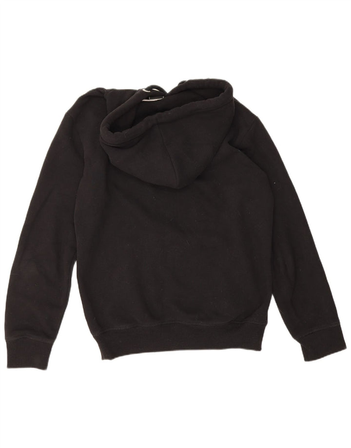 SUPERDRY Herren-Kapuzenpullover aus mittelschwarzer Baumwolle