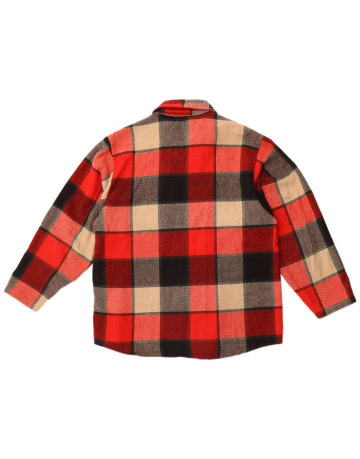 BENETTON Damen Flanellhemd UK 18 XL Mehrfarbiges Karo-Acryl