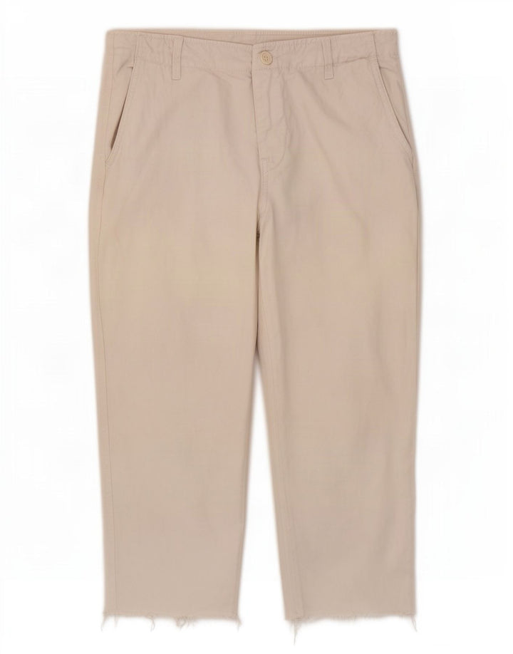 Zara Damen Caprihose EU 40 Medium W30 L21 Beige