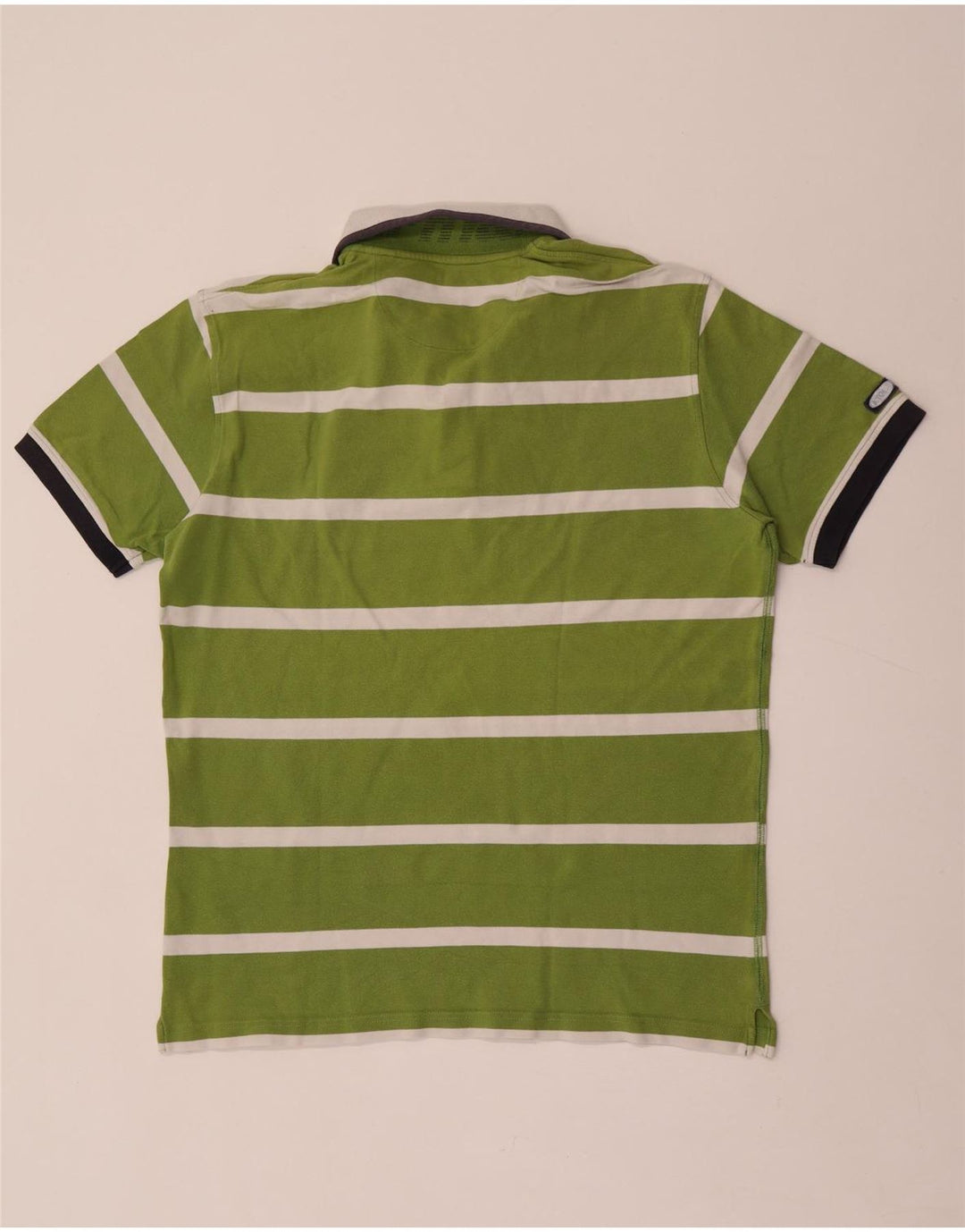 Murphy & Nye Herren Rugby-Poloshirt, groß, grün gestreift