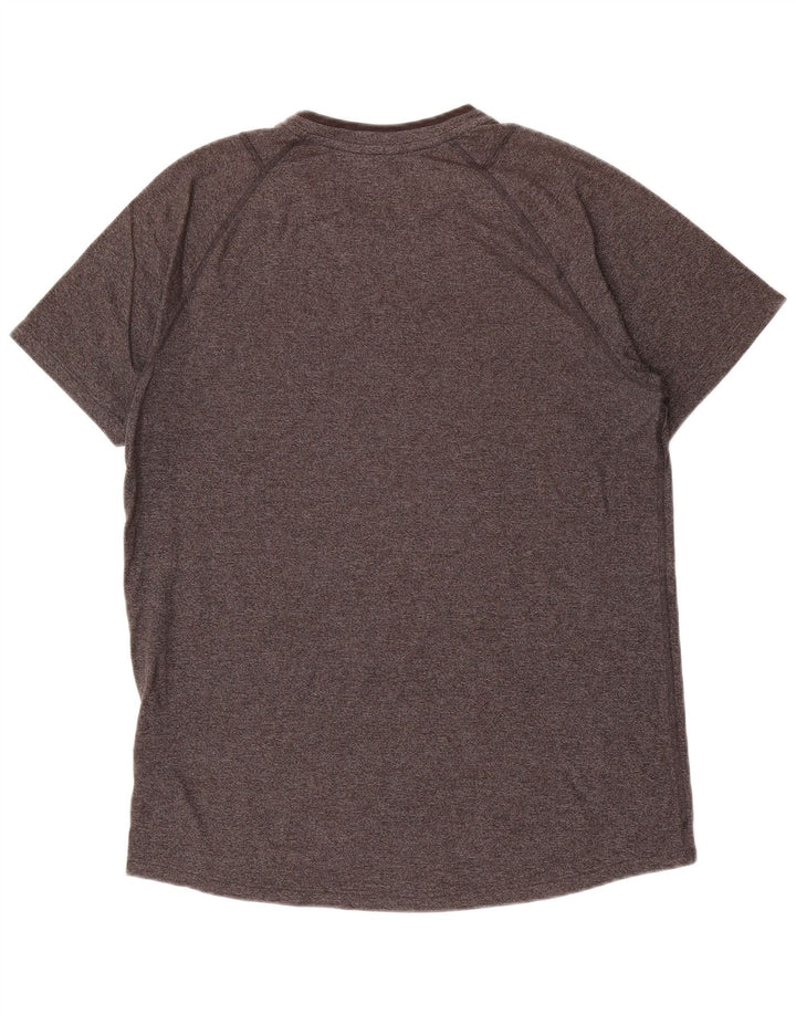 PUMA Herren Grafik-T-Shirt-Oberteil aus mittelgrau gefleckter Baumwolle