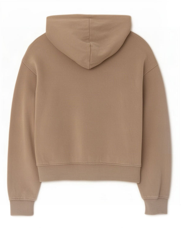 Zara Crop Zip Hoodie-Pullover für Mädchen, 13–14 Jahre, beige Baumwolle