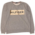 Tommy Hilfiger Herren-Sweatshirt mit Grafik, mittelgrau gefleckte Baumwolle
