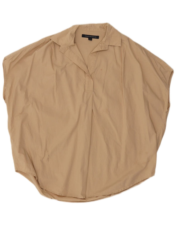 French Connection Ärmelloses, übergroßes Blusenoberteil für Damen, UK 14, Mittelbeige