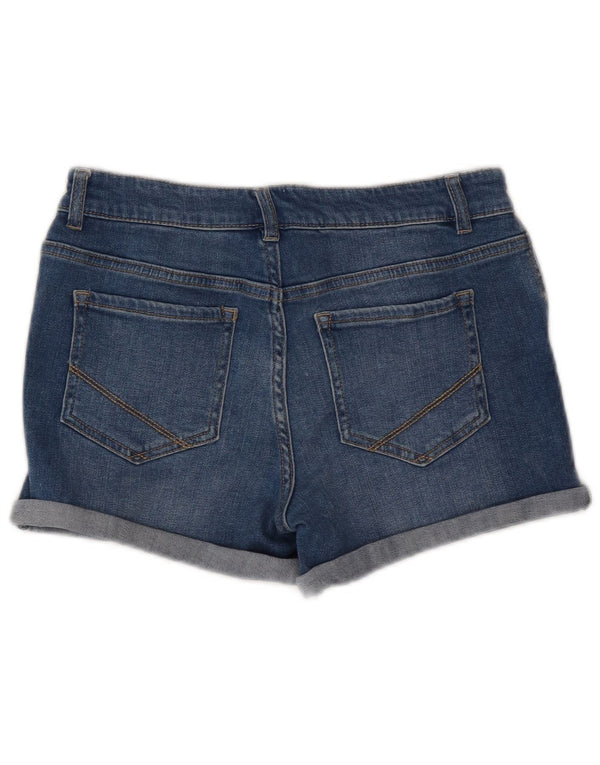 Oasis Damen-Jeansshorts UK 12 Medium W30 Blaue Baumwolle