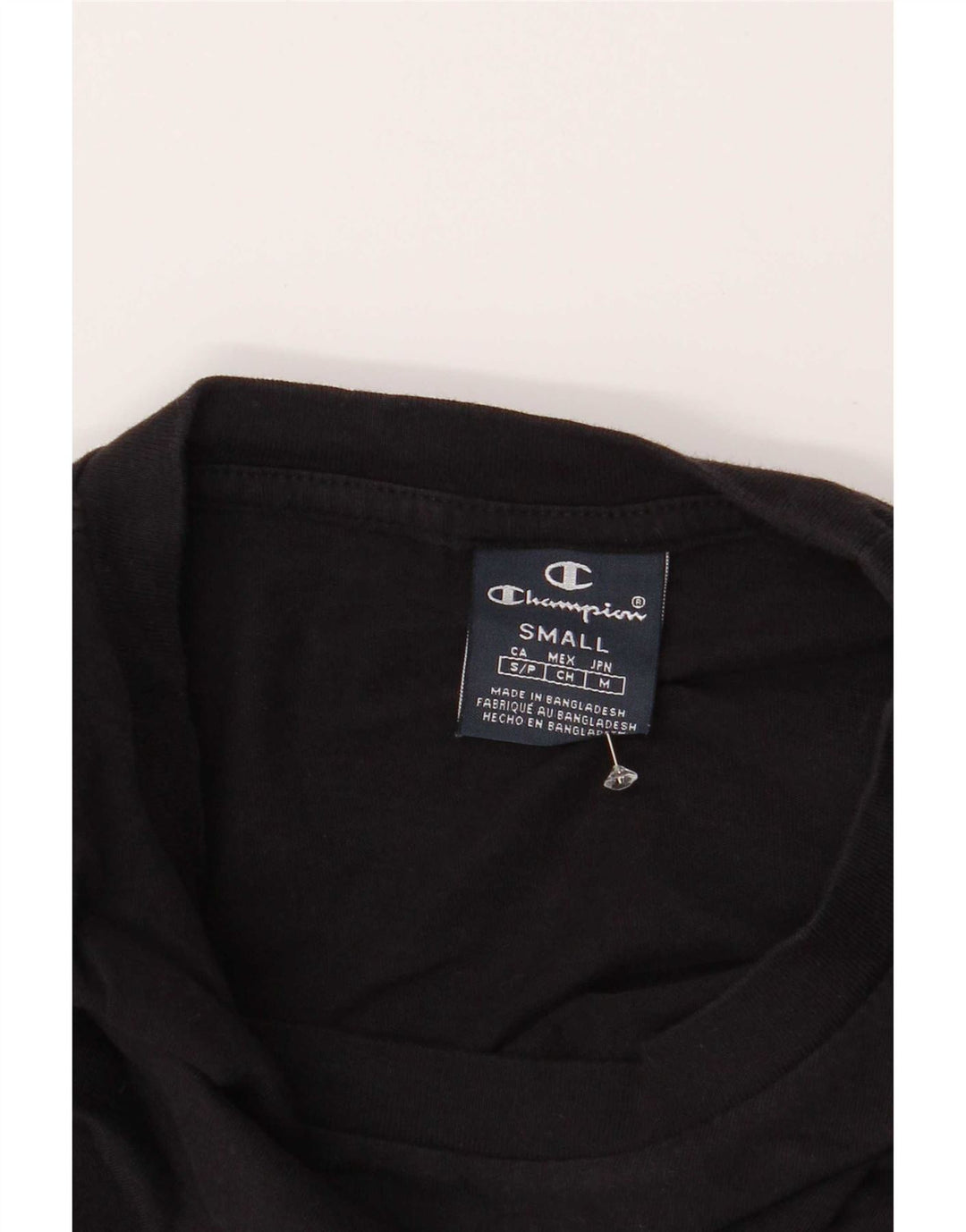 Champion Herren T-Shirt Top Small Schwarz Baumwolle