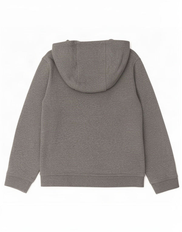 Nike Jungen-Kapuzenpullover mit Reißverschluss, 8–9 Jahre, Größe S, grau gefleckte Baumwolle