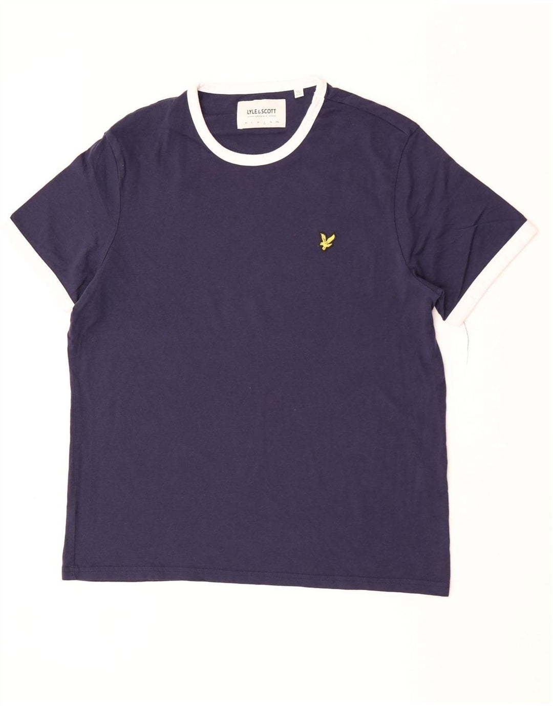 Lyle & Scott Herren-T-Shirt-Oberteil, groß, Marineblau, Farbblock