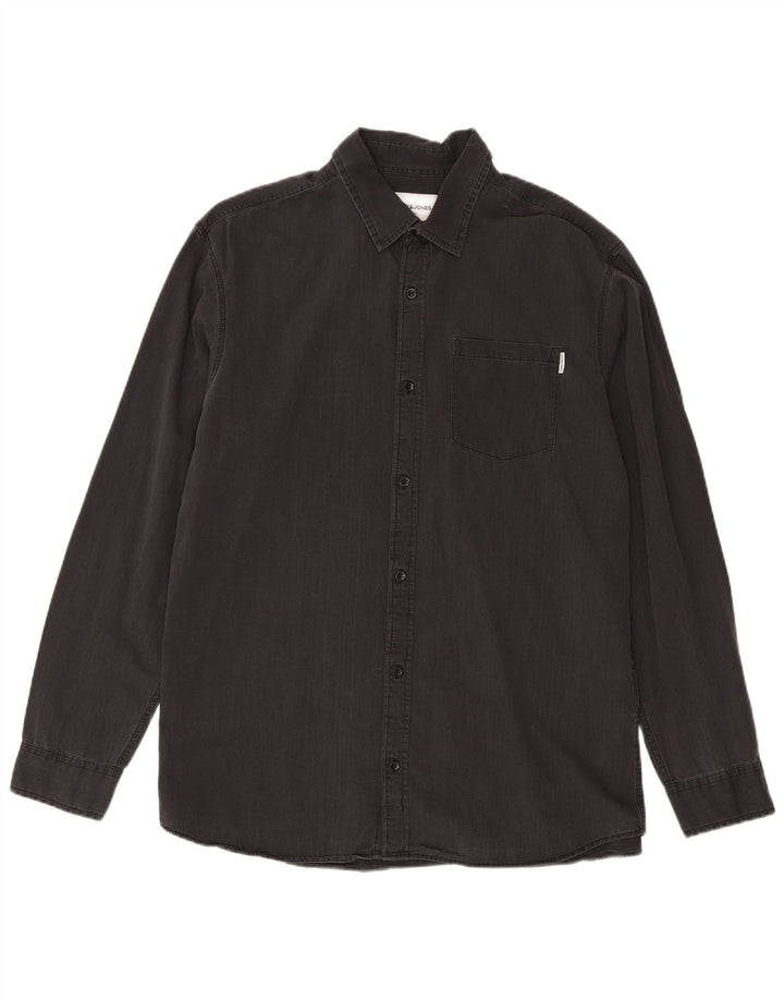 Jack & Jones Herren Jeanshemd XL Grau Baumwolle