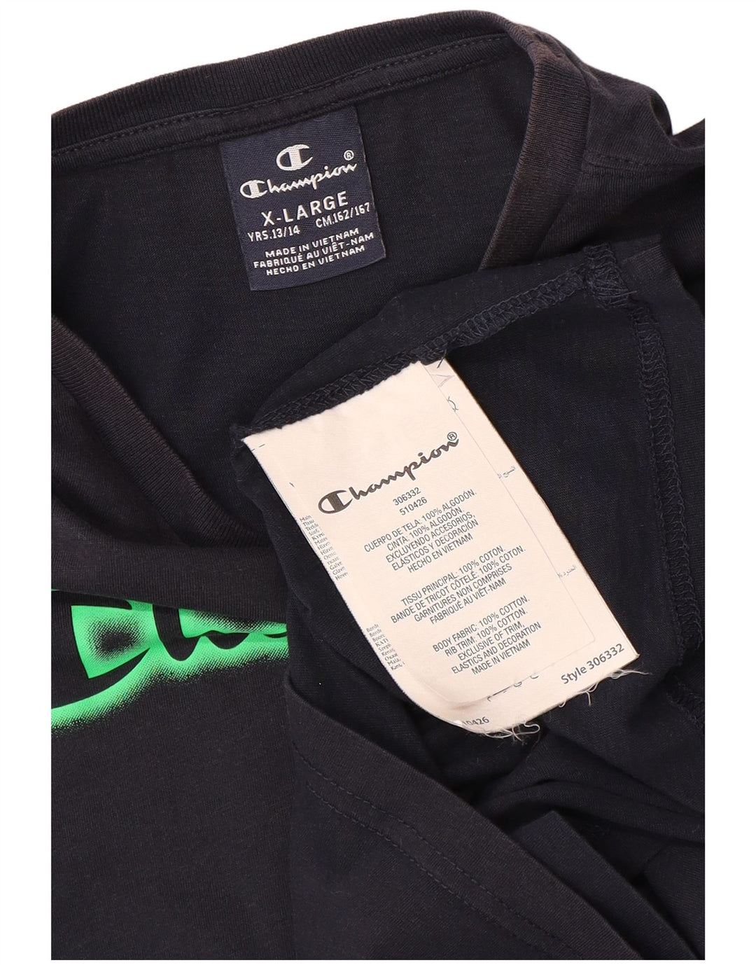 CHAMPION Grafik-T-Shirt für Jungen, 13–14 Jahre, XL, Marineblau, Baumwolle