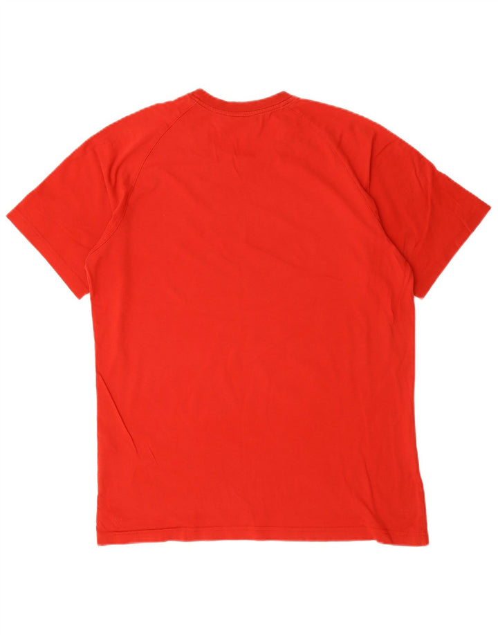 Adidas Herren Grafik-T-Shirt aus mittelroter Baumwolle
