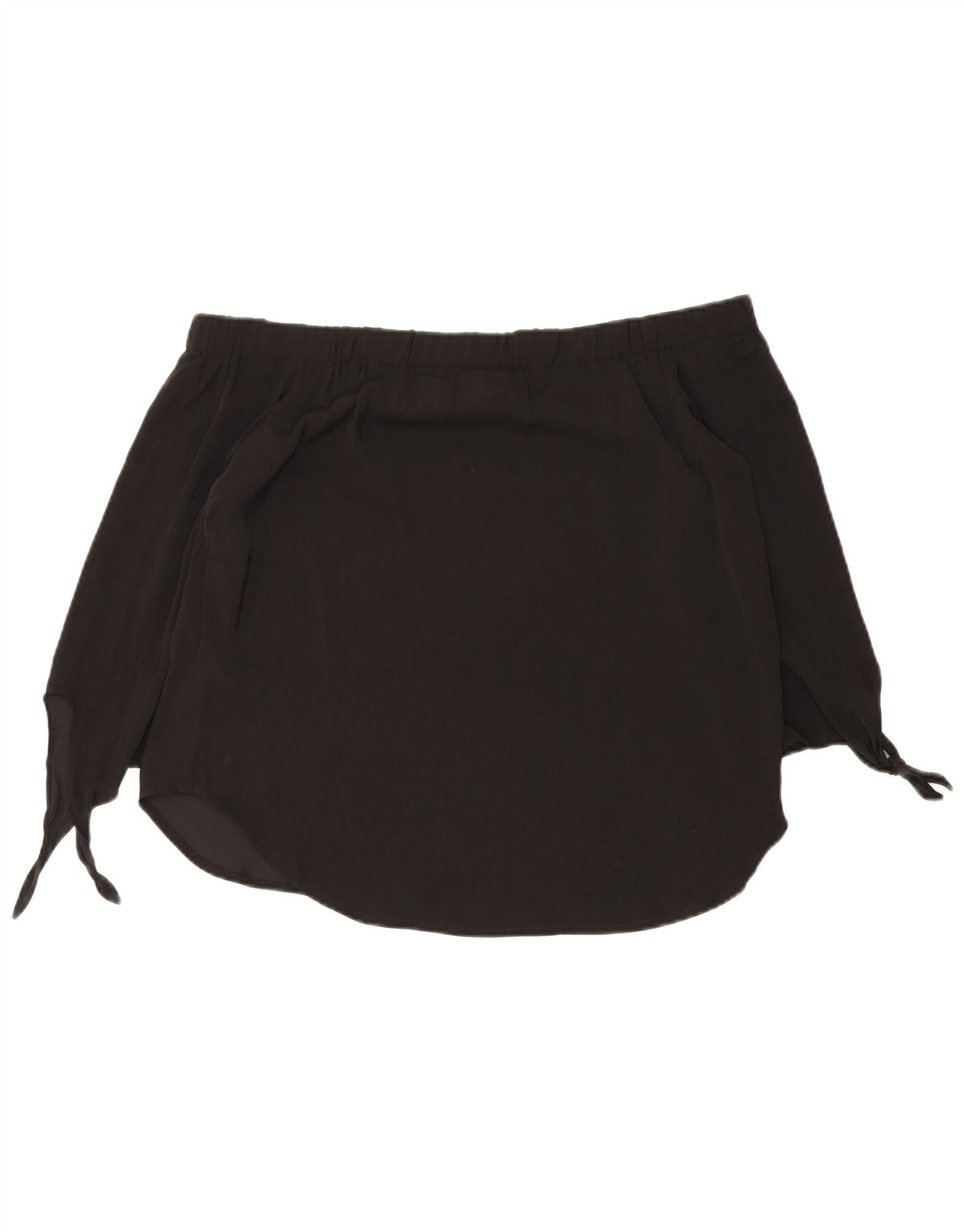 Oasis Damen-Oberteil mit 3/4-Ärmeln, schulterfrei, UK-Gr. 12, Mittelschwarz, Polyester