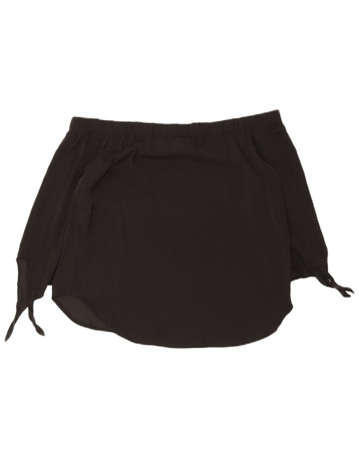 Oasis Damen-Oberteil mit 3/4-Ärmeln, schulterfrei, UK-Gr. 12, Mittelschwarz, Polyester