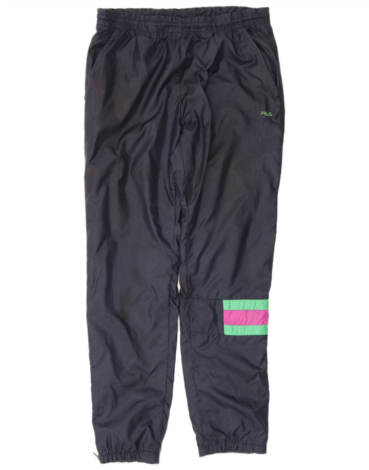 Fila Herren-Trainingshose, Jogginghose, Größe 48, Mittel, Marineblau, Farbblock