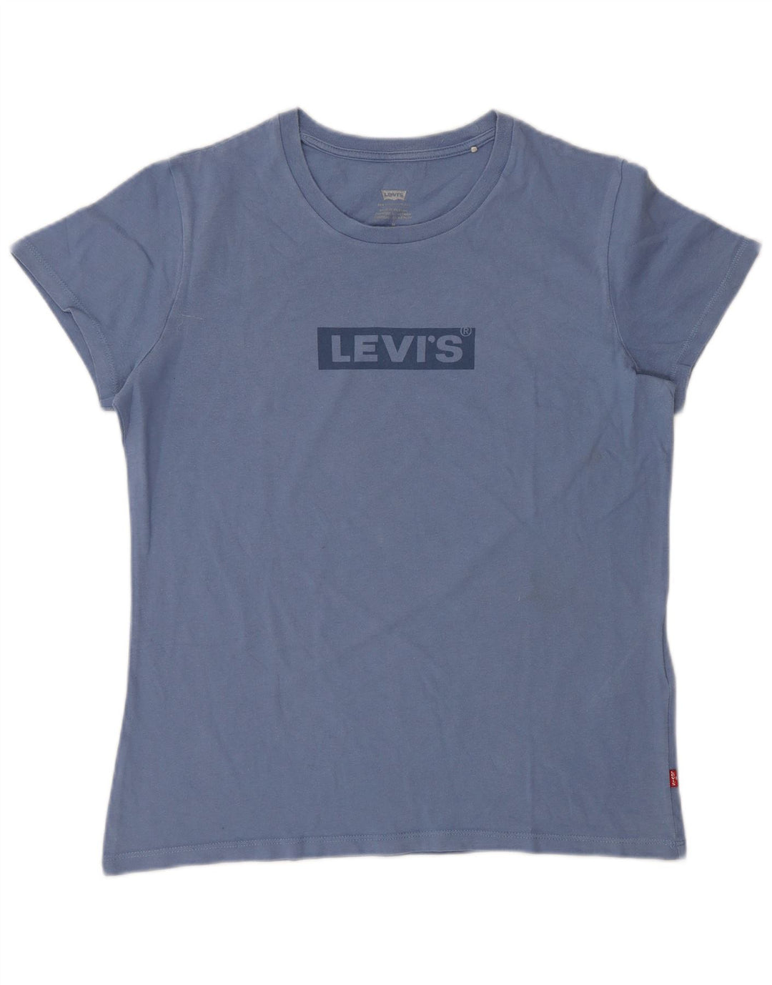 Levi's Damen-T-Shirt mit Grafik, UK 14, mittelblaue Baumwolle