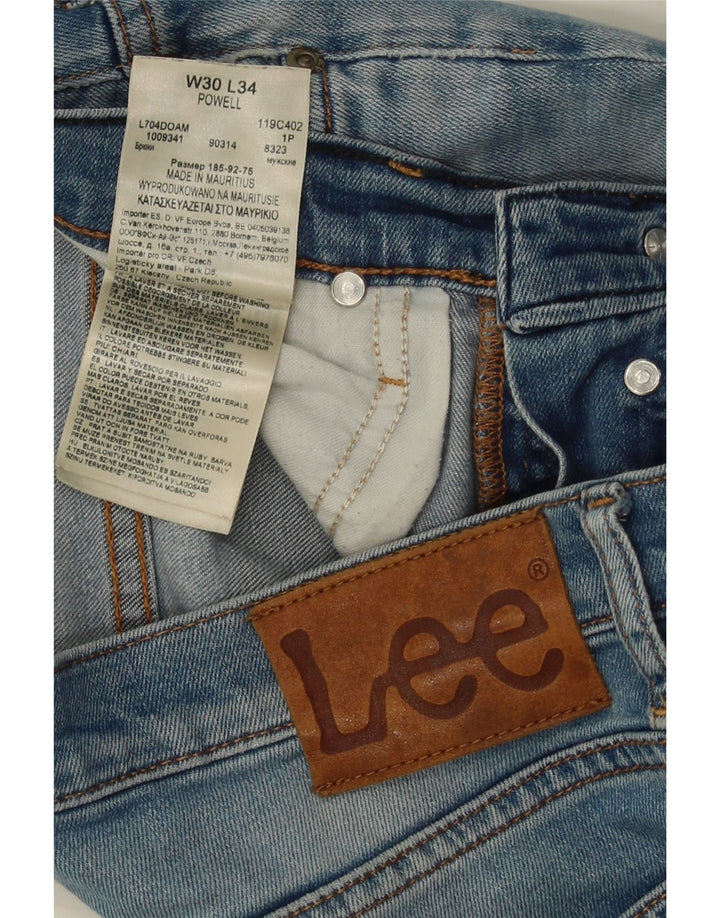 LEE Damen Powell Slim Jeans W30 L34 Blaue Baumwolle