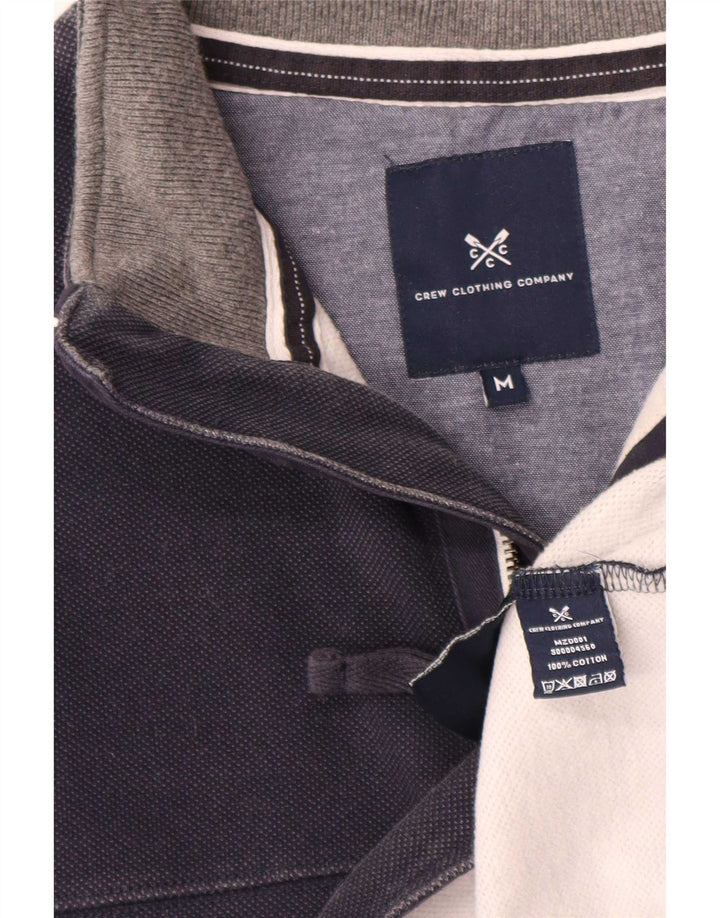 Crew Clothing Herren-Sweatshirt mit Reißverschluss am Hals, mittlere marineblaue Baumwolle