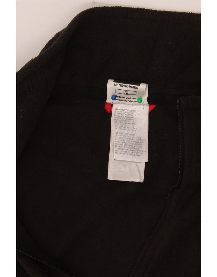 THE NORTH FACE Herren-Fleecepullover mit Reißverschluss, Größe L, Schwarz, Polyester