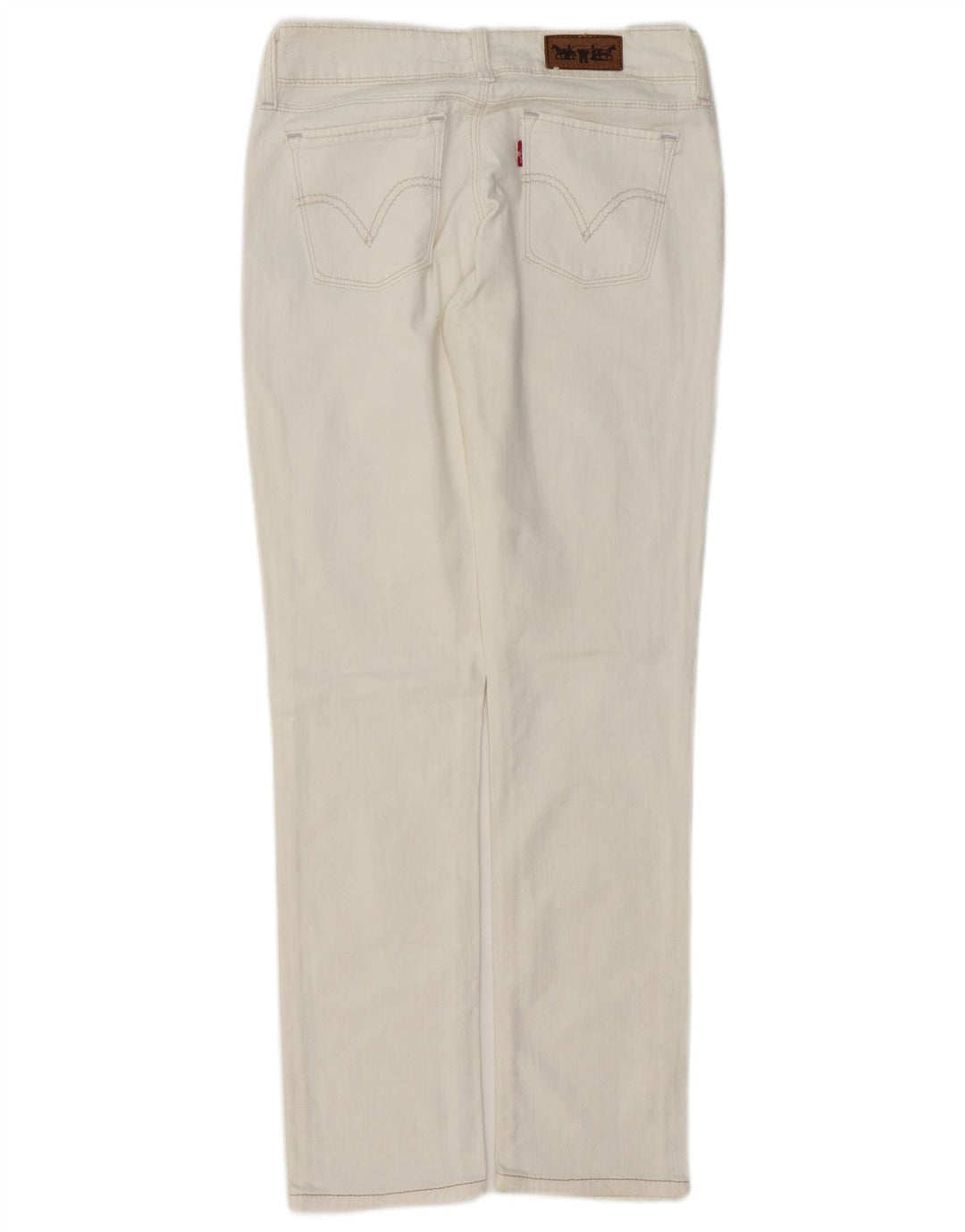 Levi's Damen 571 Slim Jeans W28 L30 Weiße Baumwolle