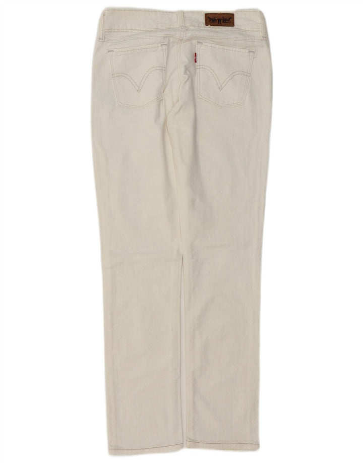 Levi's Damen 571 Slim Jeans W28 L30 Weiße Baumwolle