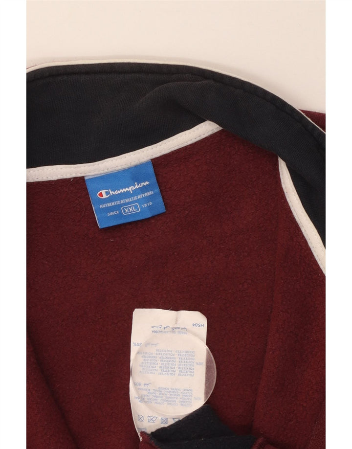 CHAMPION Herren-Trainingsanzug-Oberteil, Jacke, 2XL, Kastanienbraun, Colourblock-Baumwolle