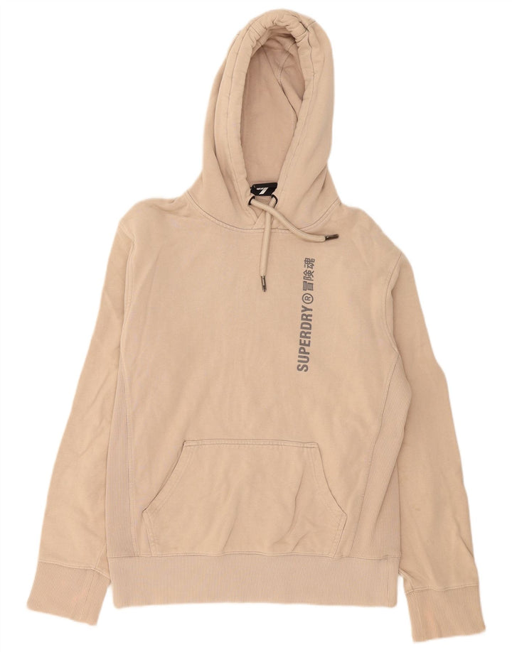 Superdry Herren-Pullover mit grafischem Kapuzenpullover, Größe S, Beige