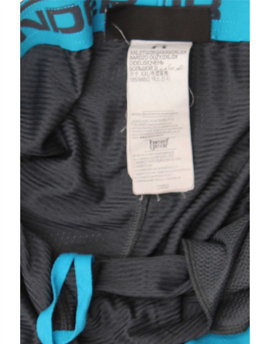 Under Armour Herren-Sportshorts 2XL Graues Colourblock-Polyester