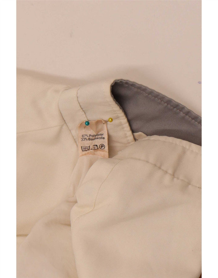 Vintage Damen Bomberjacke IT 46 Großes weißes Farbblock-Polyester