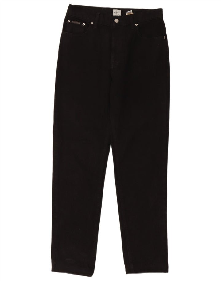 Calvin Klein Damen Straight Jeans US 8 Medium W30 L29 Schwarze Baumwolle