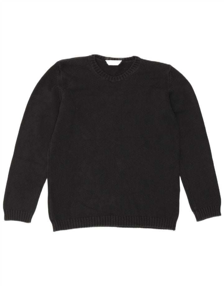 Marks & Spencer Damen-Pullover, übergroß, Rundhalsausschnitt, Gr. 10, Größe S, Schwarz
