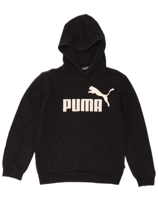 Puma Kapuzenpullover mit Grafik für Jungen, 11–12 Jahre, schwarze Baumwolle