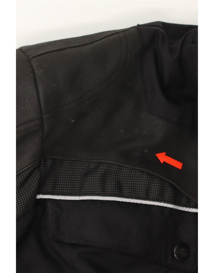 GERMOT Mens Graphic Racer Jacket UK 40 Large Black Polyamide Vintage Germot and Second-Hand Germot from Messina Hembry 