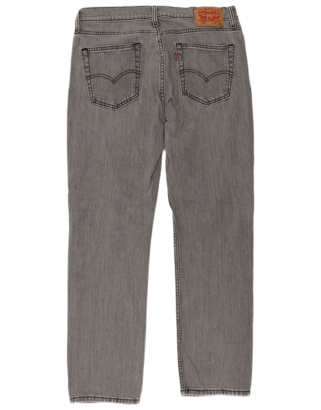 Levi's Herren 514 Straight Jeans W34 L32 Graue Baumwolle
