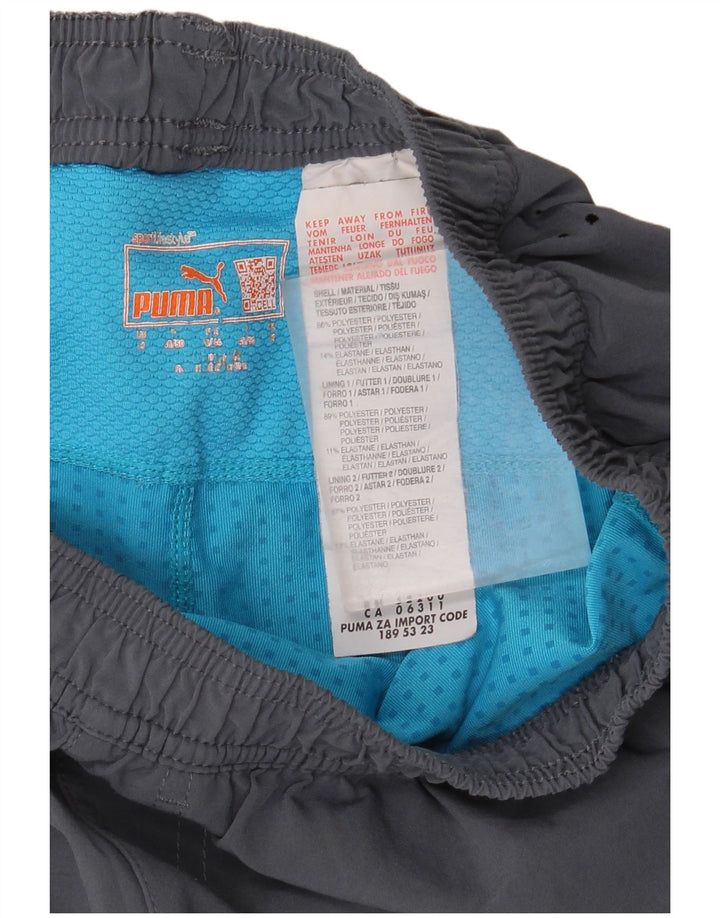 Puma Herren Sportshorts mittelgraues Colourblock-Polyester
