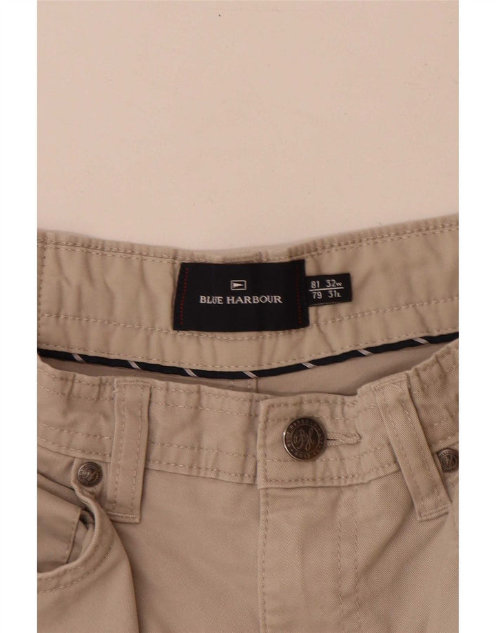 Marks & Spencer Herren Blue Harbor Straight Freizeithose W32 L31 Grau