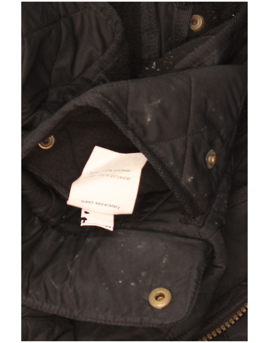 Barbour Damen Militär-Steppjacke UK 14 Large Schwarz Polyester